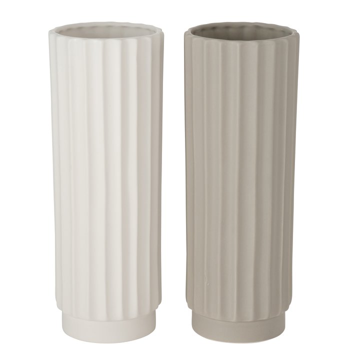 VASO CILIND. GRES H.31CM. 2PZ.COL.ASS.