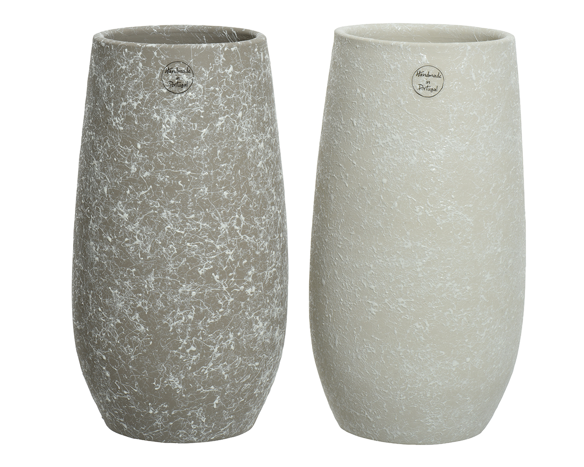 VASO PORTAFIORI TERRAC. D19 H35CM. GRIGIO