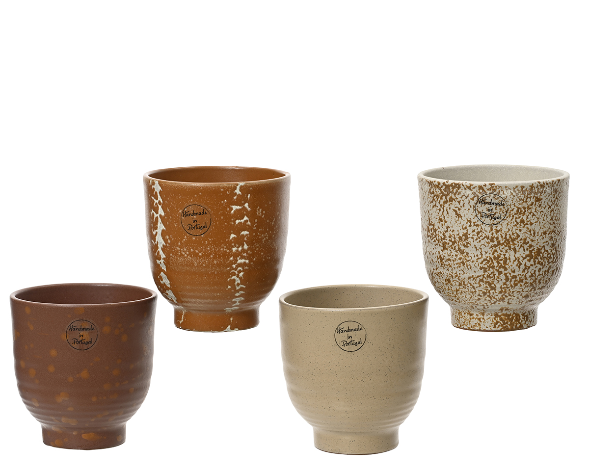 VASO TERRAC. D13 H13CM. 4PZ.COL.ASS.