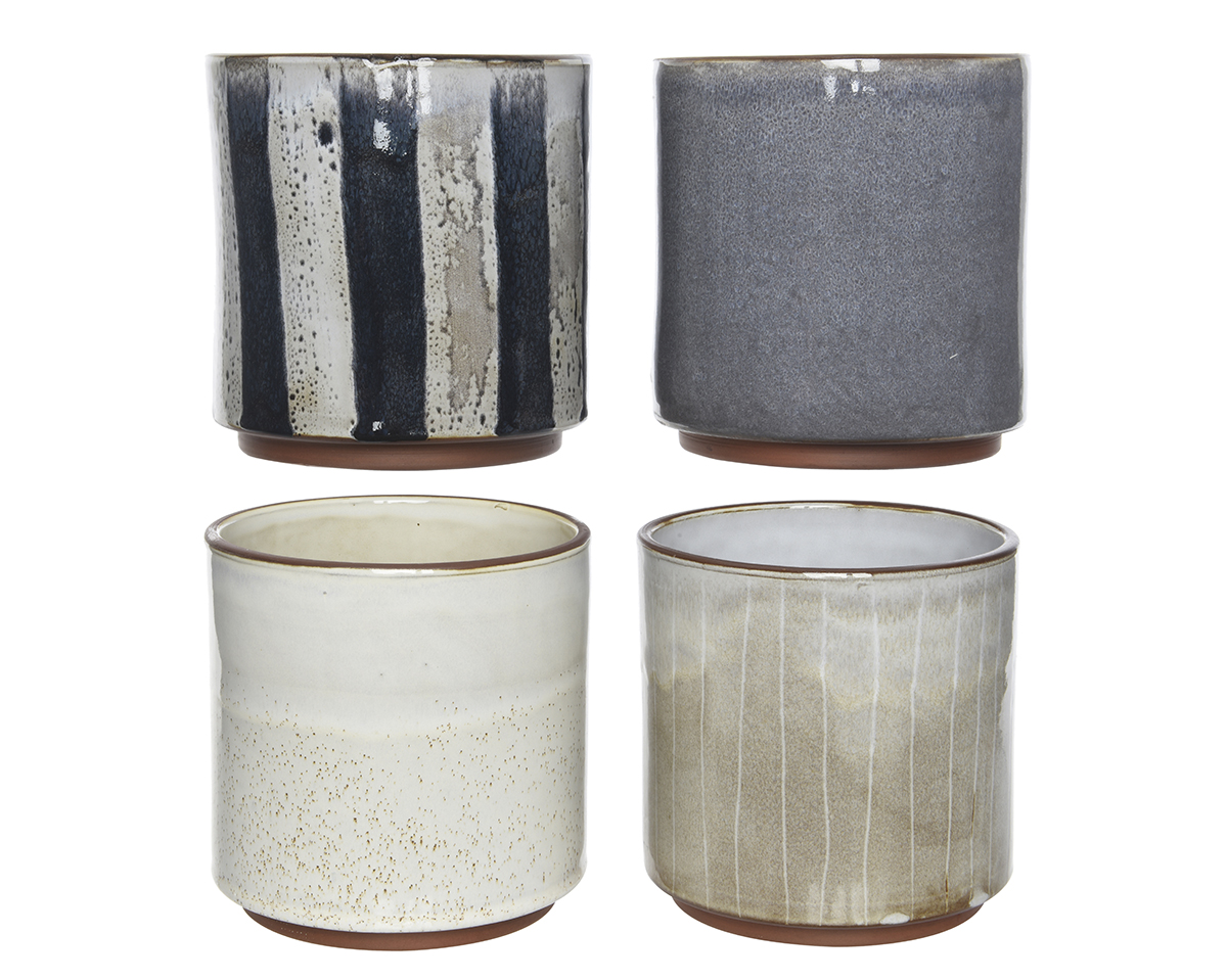 VASO TERRAC. D13 H12,5CM. 4PZ.COL.ASS.