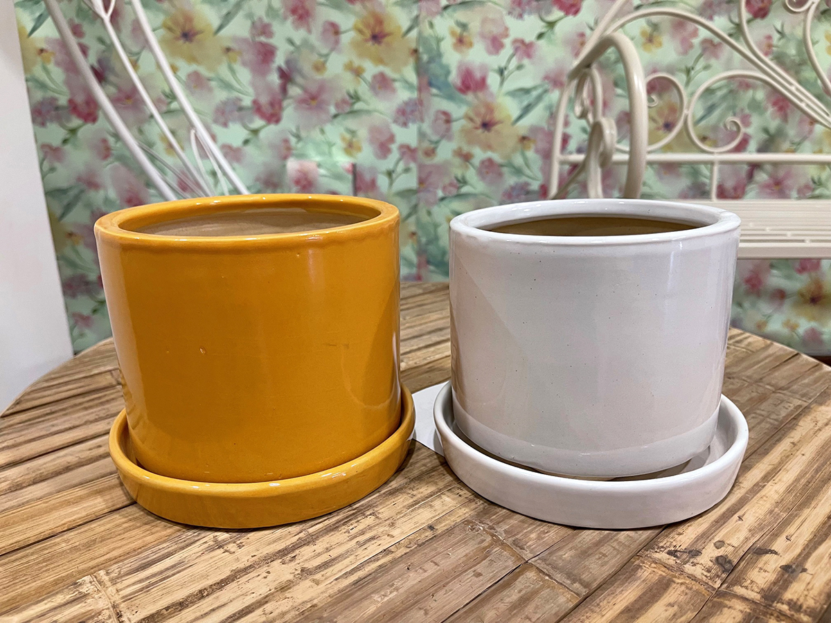 VASO MILA C/SOTTOV. D15 H13CM. 2PZ.COL.ASS