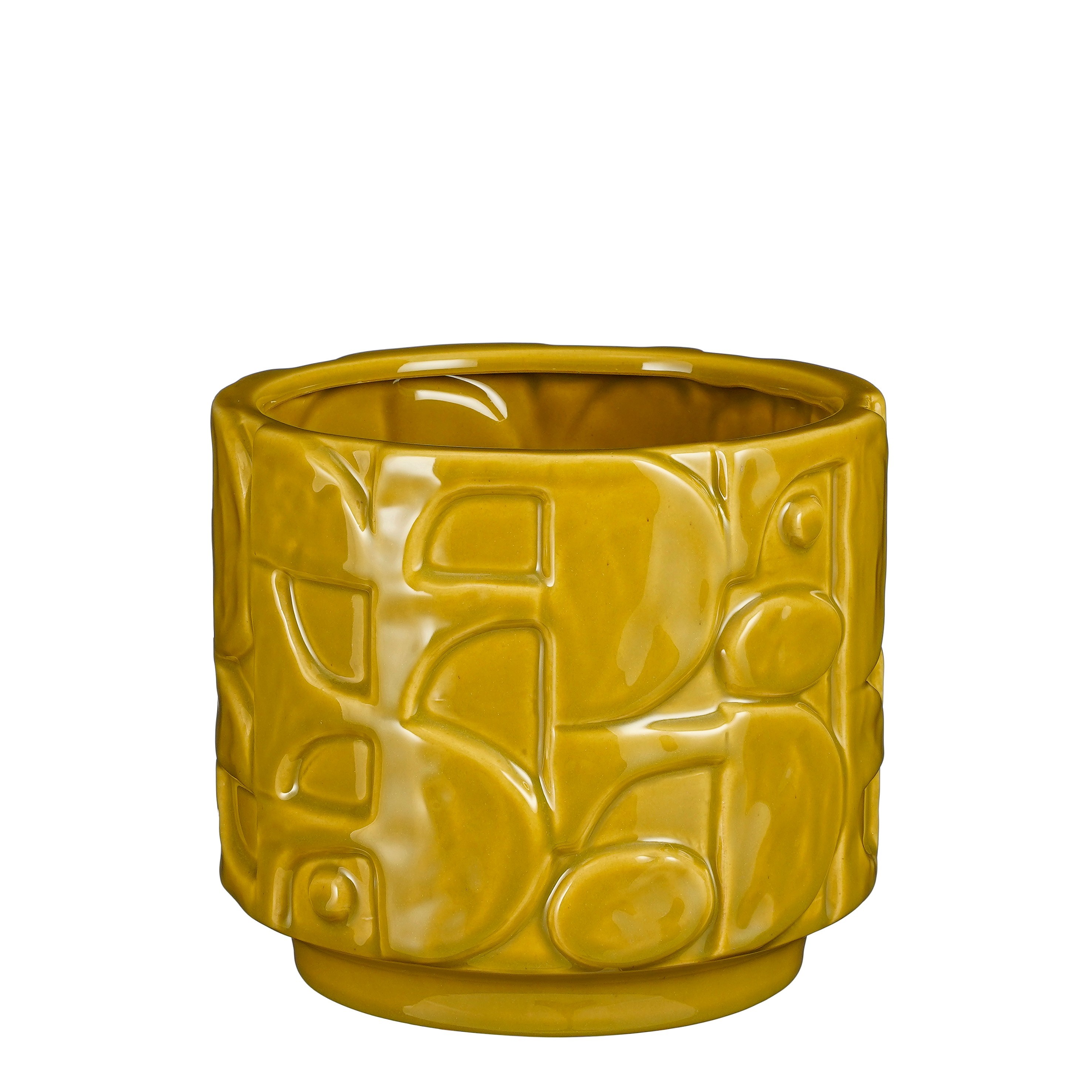 VASO ZARI. D21 H18,5CM. GIALLO