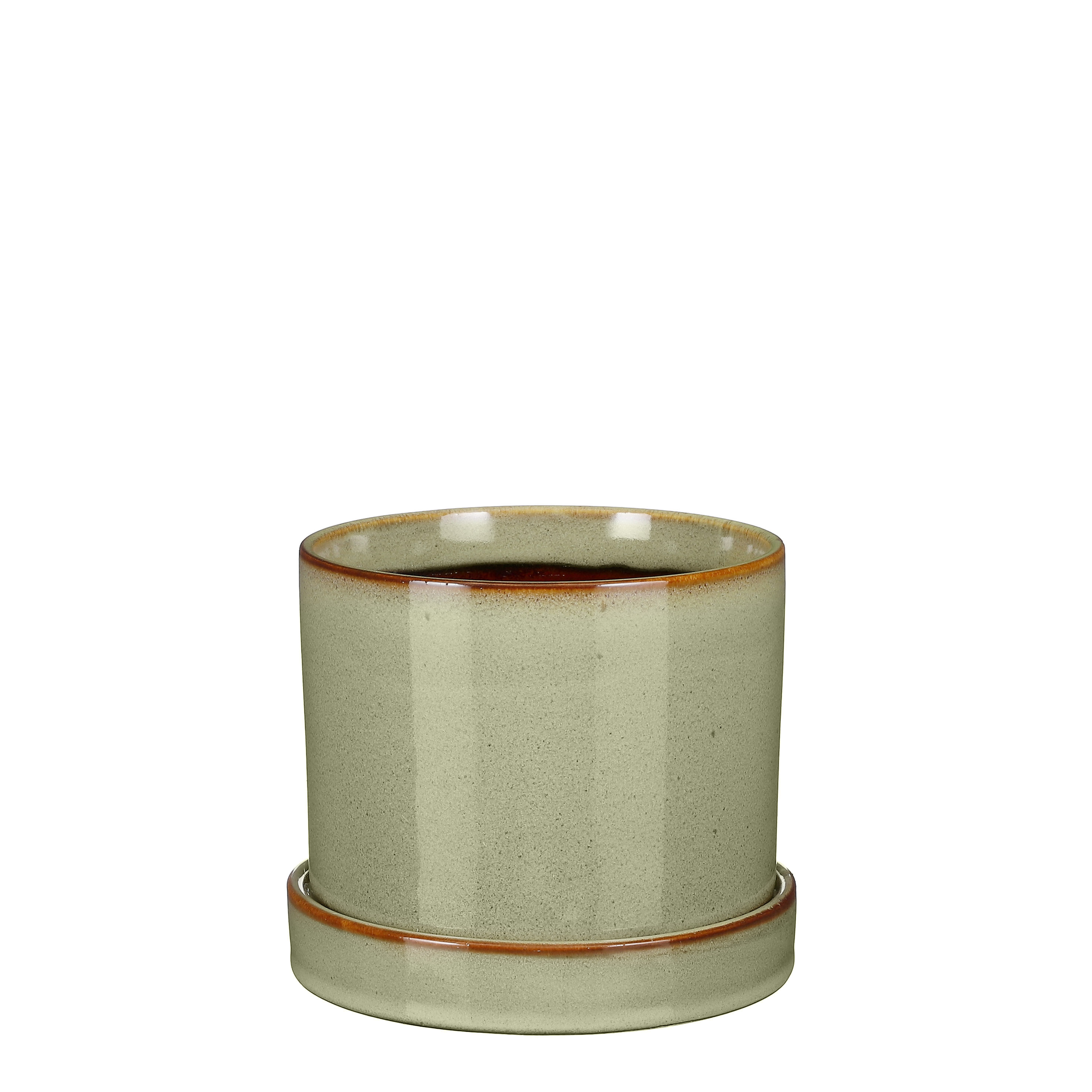 VASO INGE. C/SOTTOV. H14,5 D16,5CM. VERDE CH.