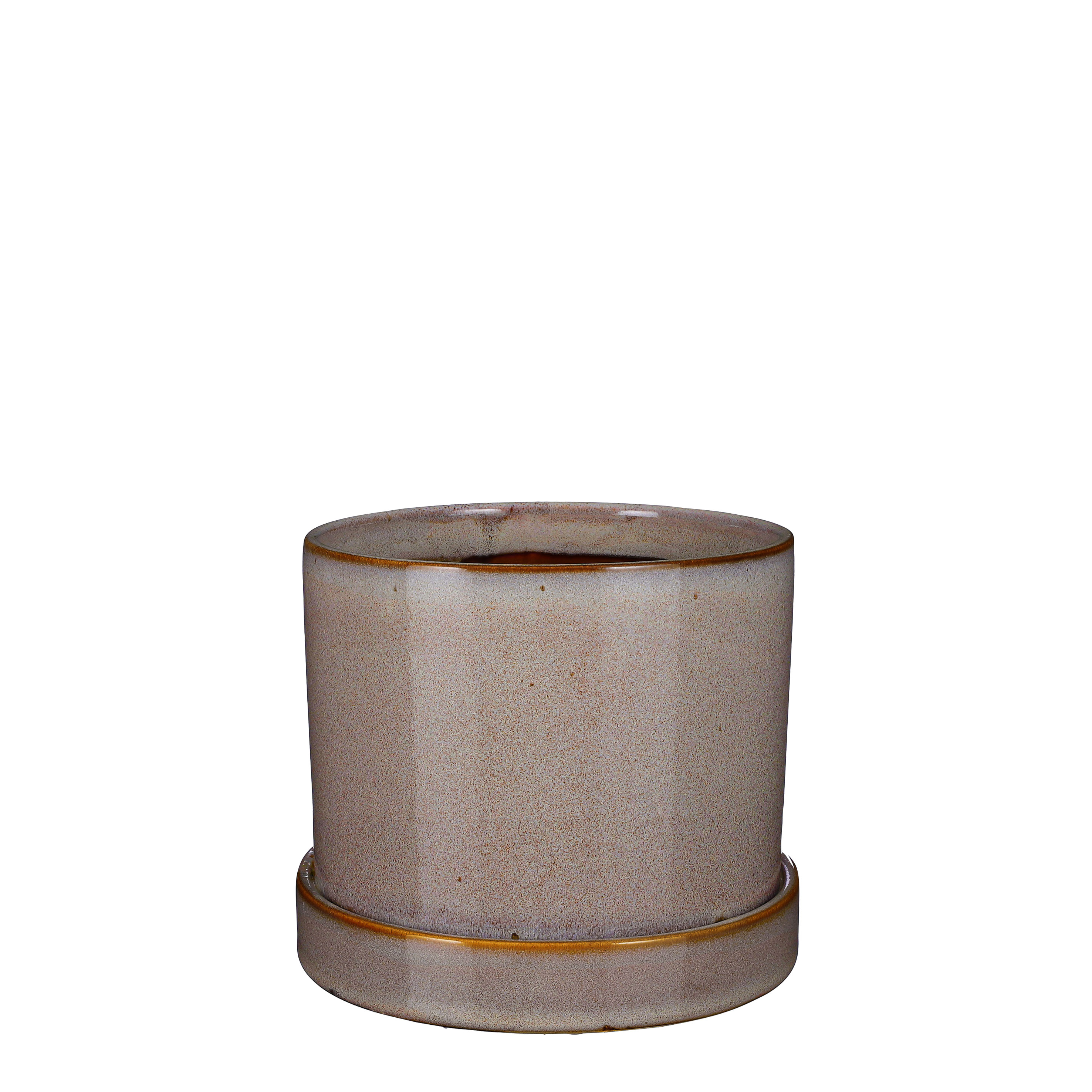 VASO INGE. C/SOTTOV. H14,5 D16,5CM. GRY
