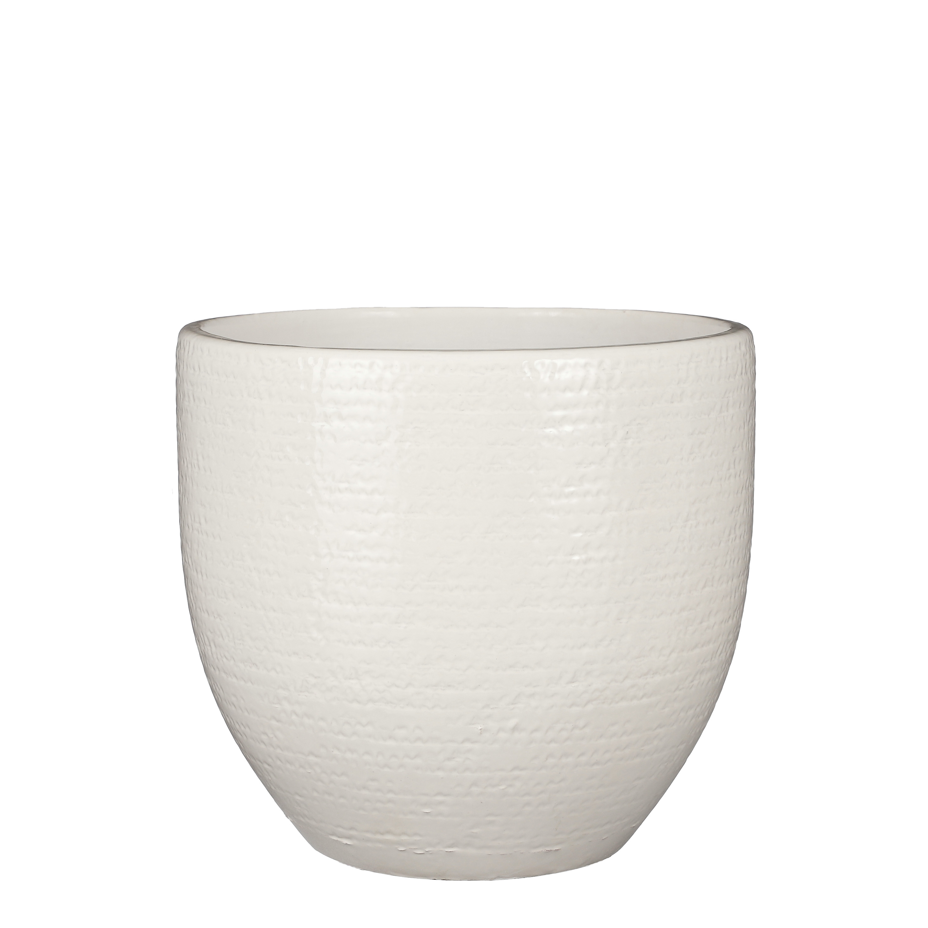 VASO CARRI. D29 H26CM. BIANCO GL.