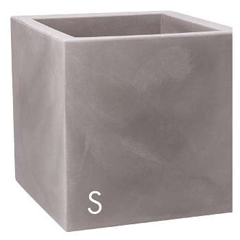 VASO MODUS QUADRO 40X40 H40CM. CENERE