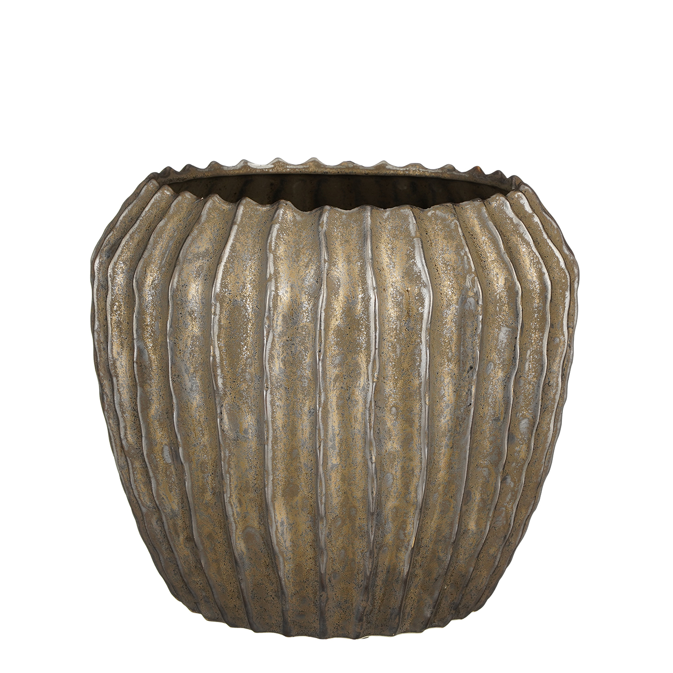 VASO NOMA TONDO D26,5 H23CM. BRONZO