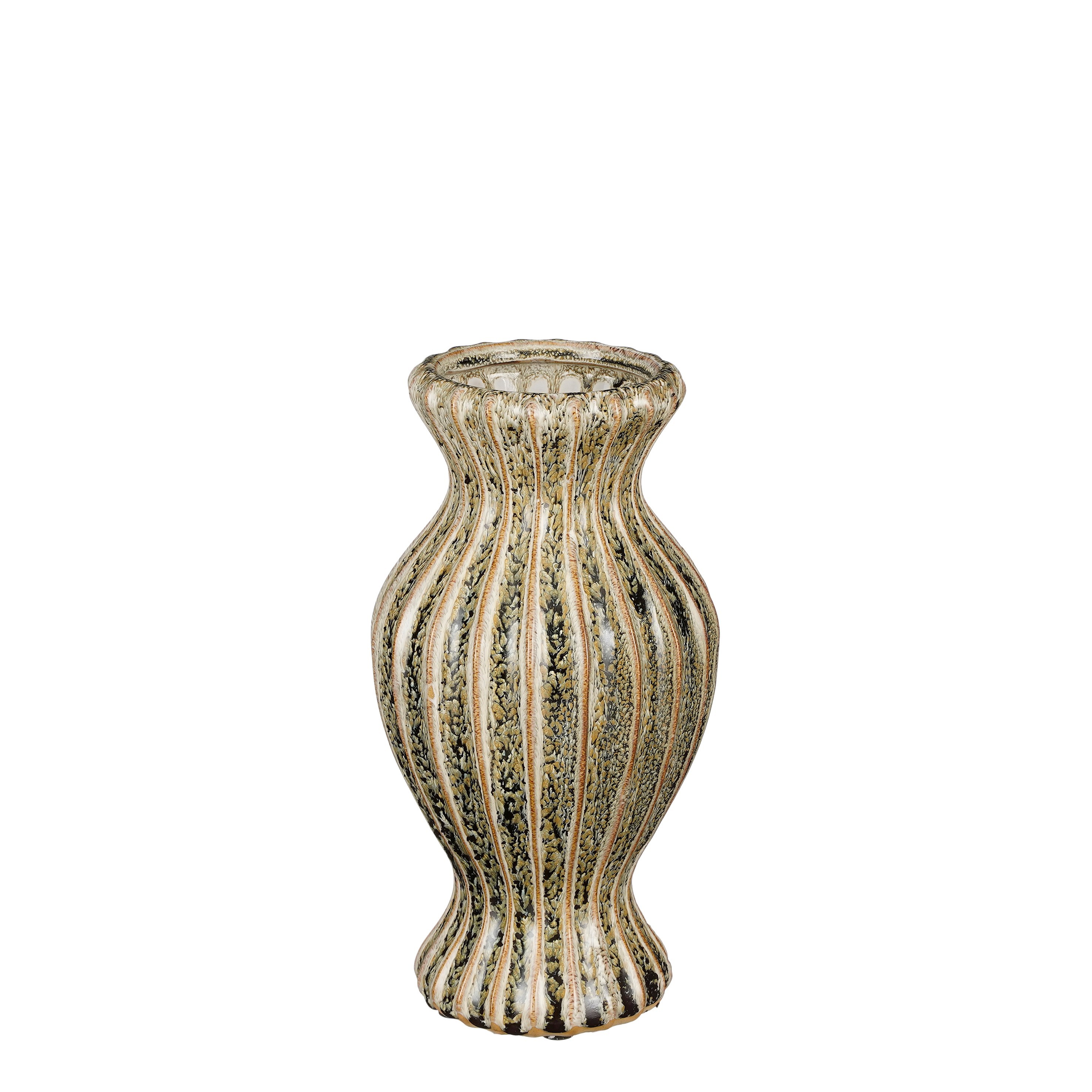 VASO PIPPA D13 H25CM. VERDE