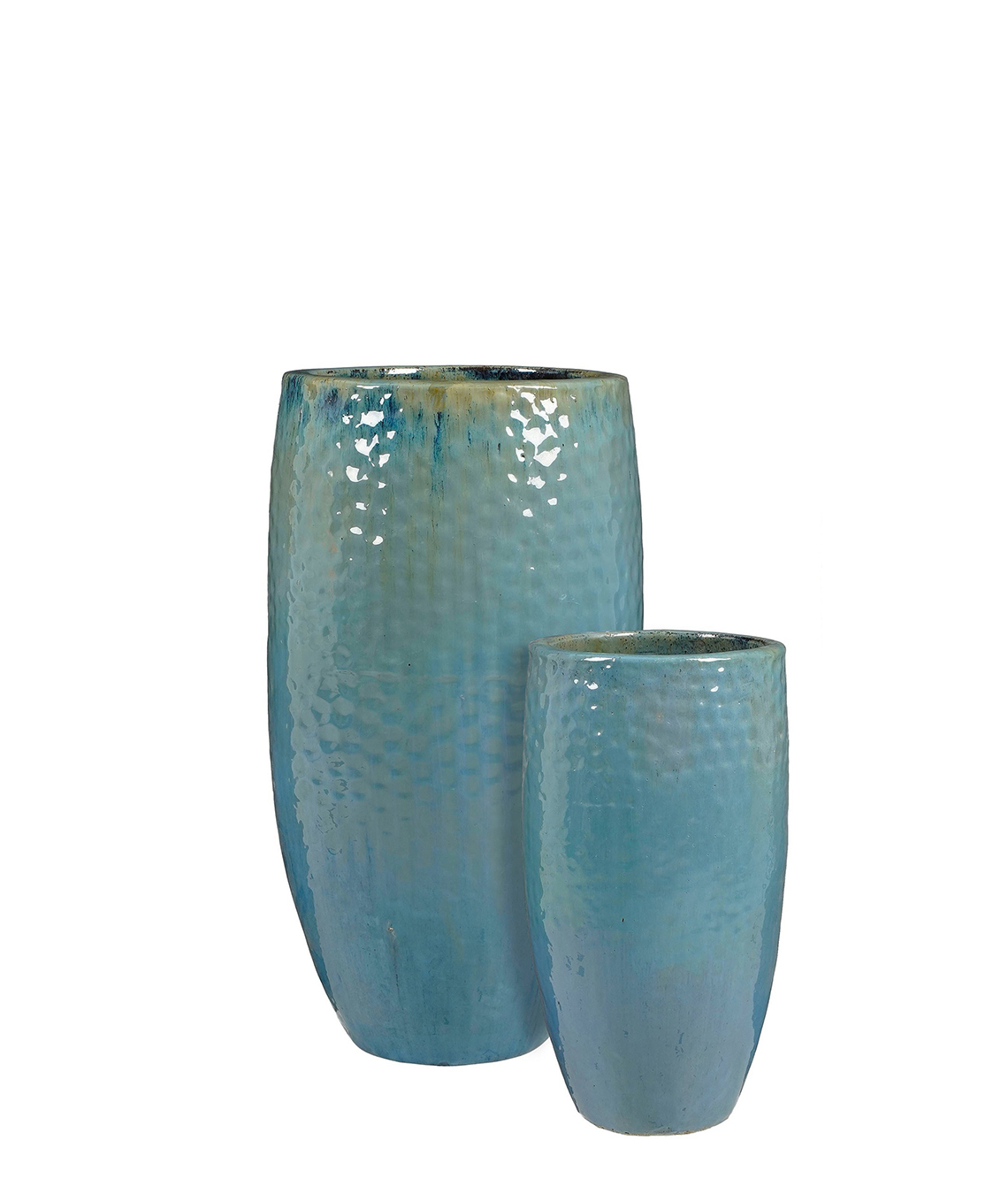 VASO VULCANO S/2PZ. D35-47 H64-88CM. LT BLUE