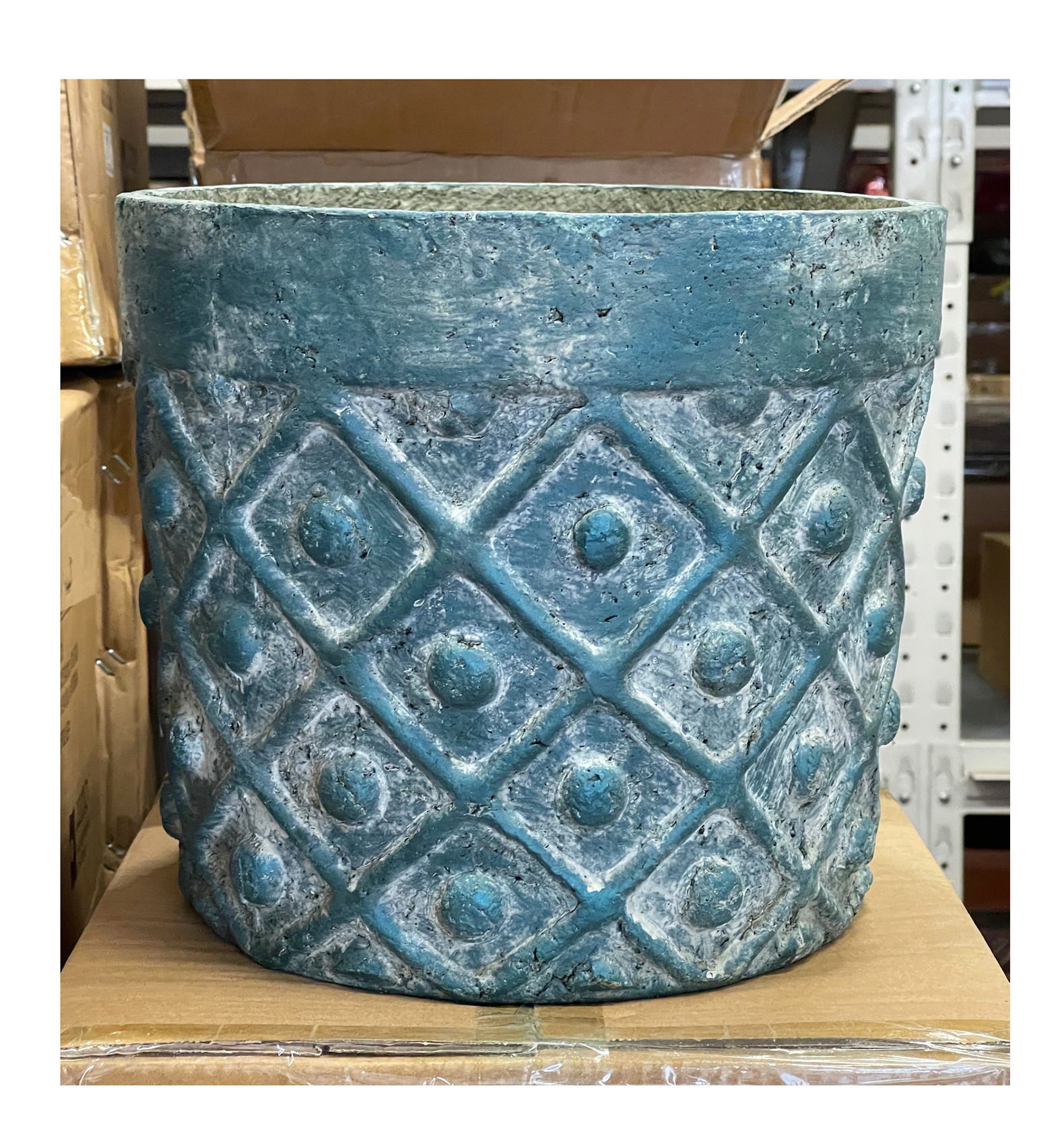 VASO CERAMICA D32,5 H28CM. VERDE OTTANIO