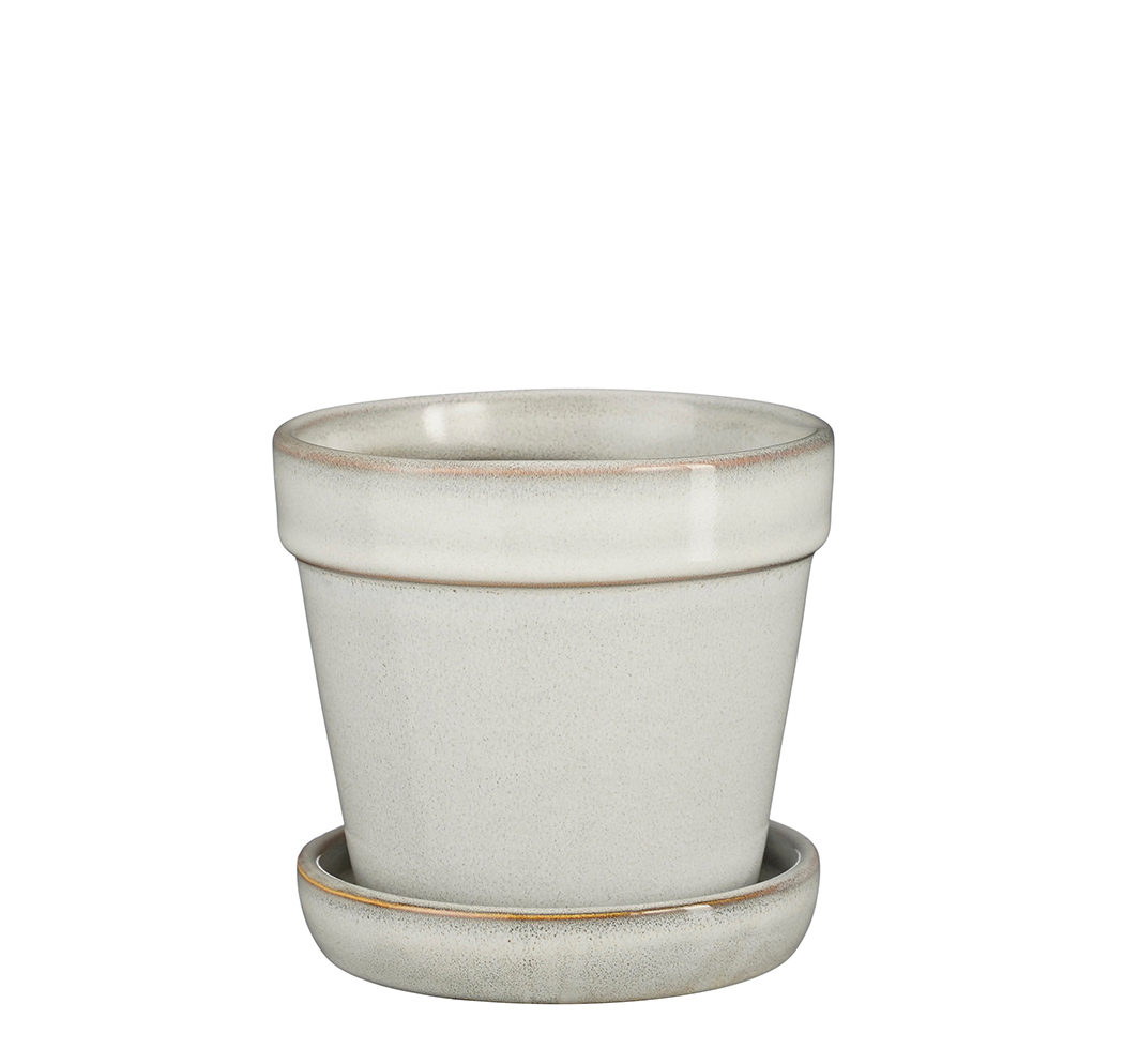 VASO CLINT C/SOTTOV. D13 H11CM. OFF WHITE
