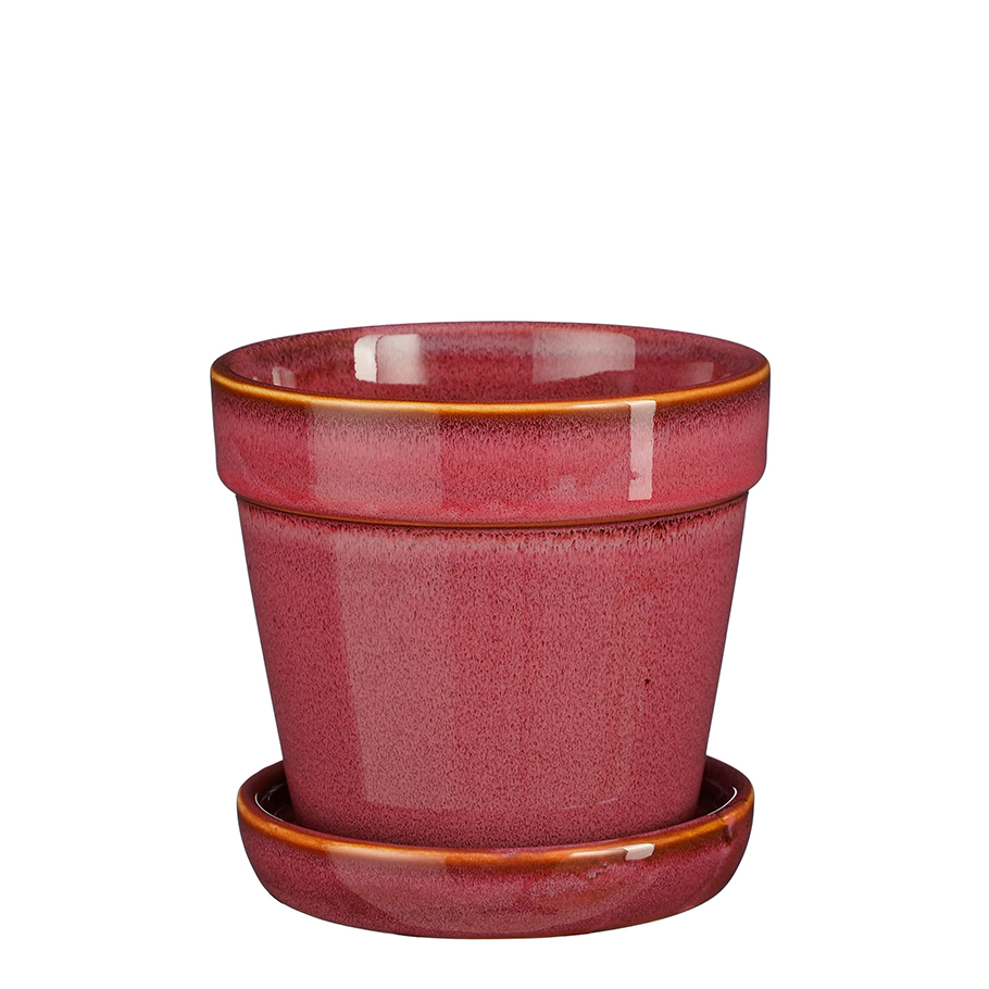 VASO CLINT C/SOTTOV. D15 H13CM. ROSA