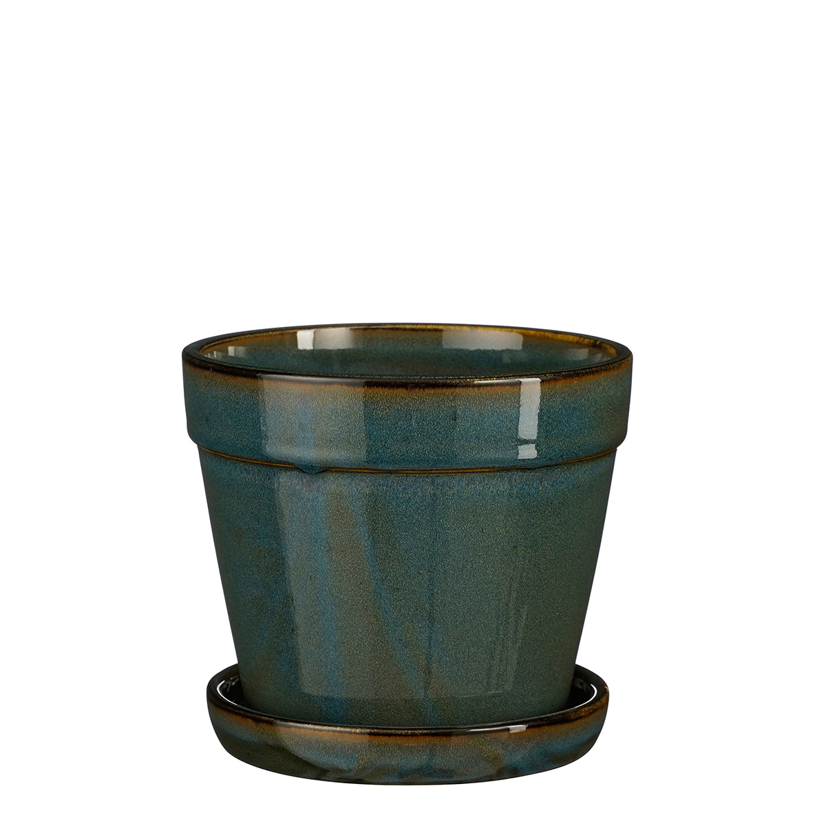 VASO CLINT C/SOTTOV. D15 H13CM. VERDE SC.