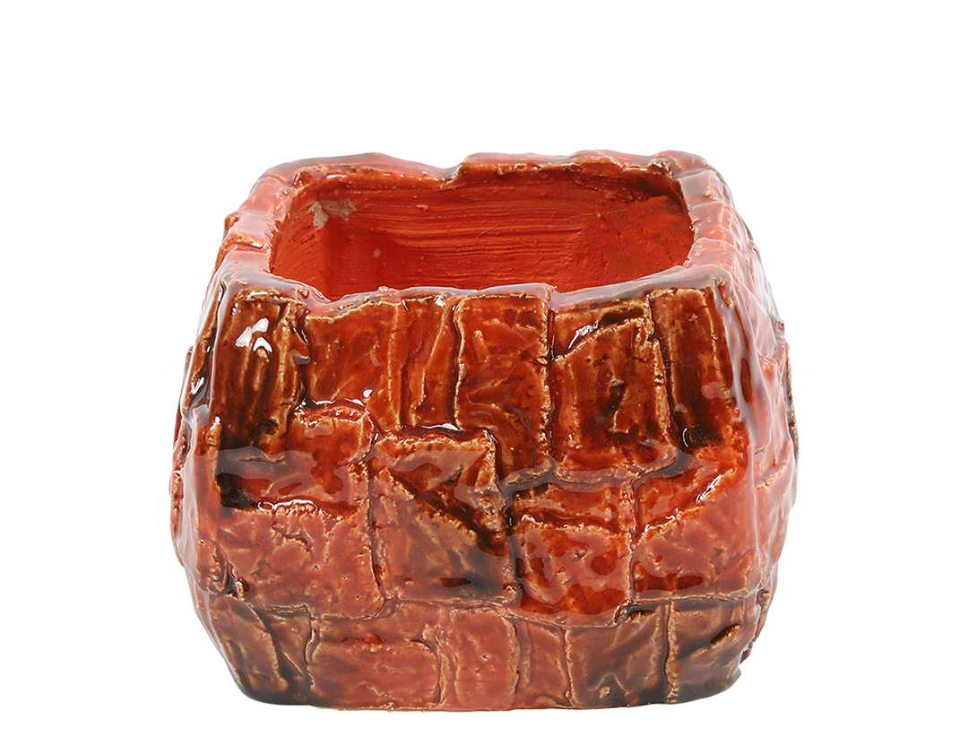 VASO CER. FELIC. 19X19 H13CM. LAVA