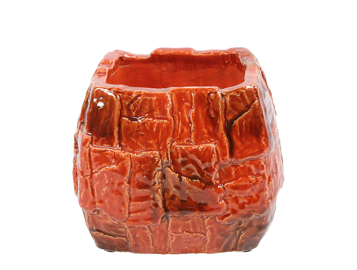 VASO CER. FELIC. 22X22 H17CM. LAVA