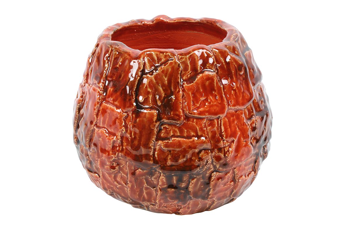 VASO CER. FELIC. D20,5 H18CM. LAVA