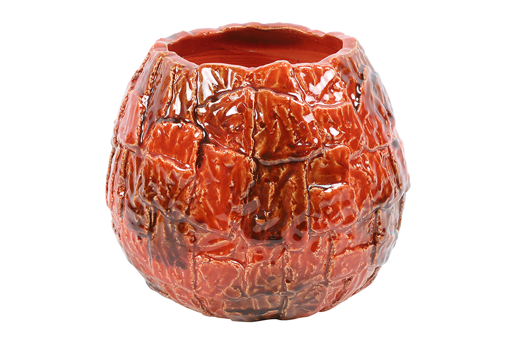 VASO CER. FELIC. D26,5 H22CM. LAVA