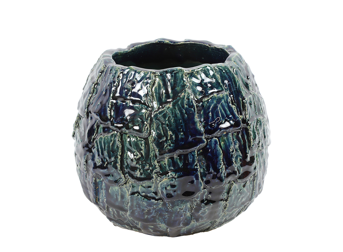 VASO CER. FELIC. D26,5 H22CM. DK BLUE