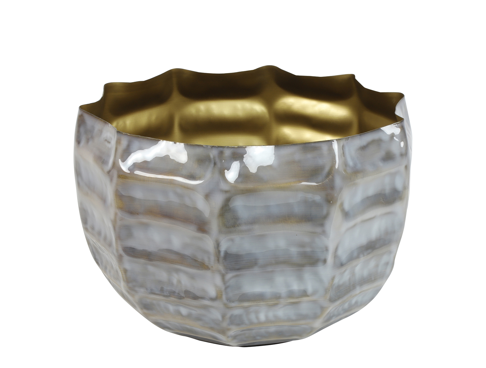 PORTAVASO MET. TAMMY D35 H25CM. PLATINO