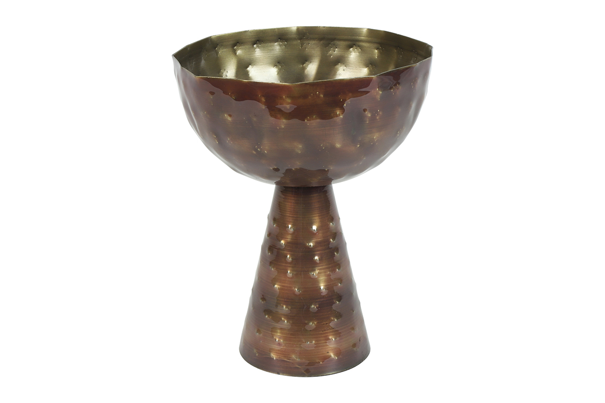 ALZATA MET. SOLAN. D15 H18CM. COPPER