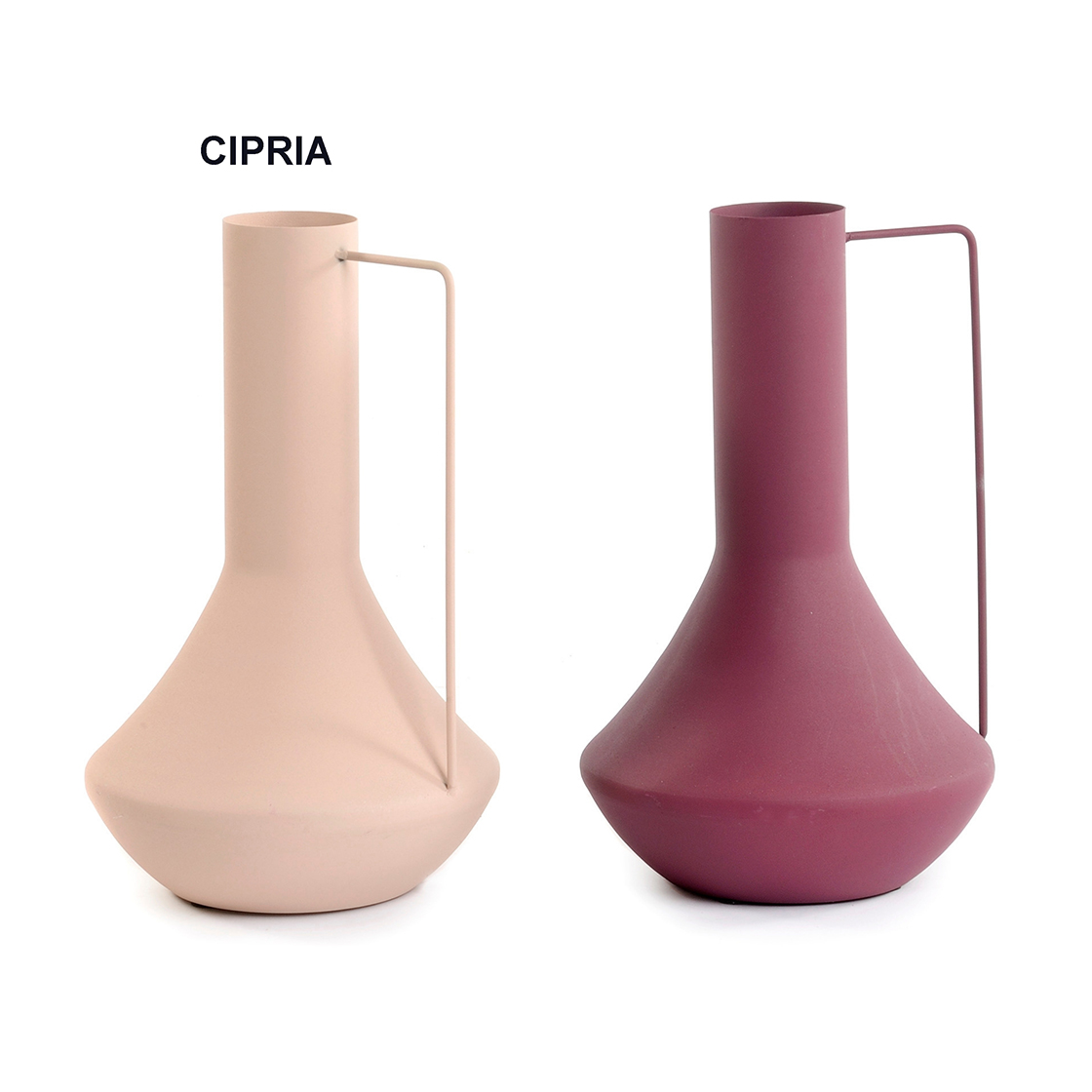 VASO MET. COLLO STRETTO D7 H35CM. CIPRIA