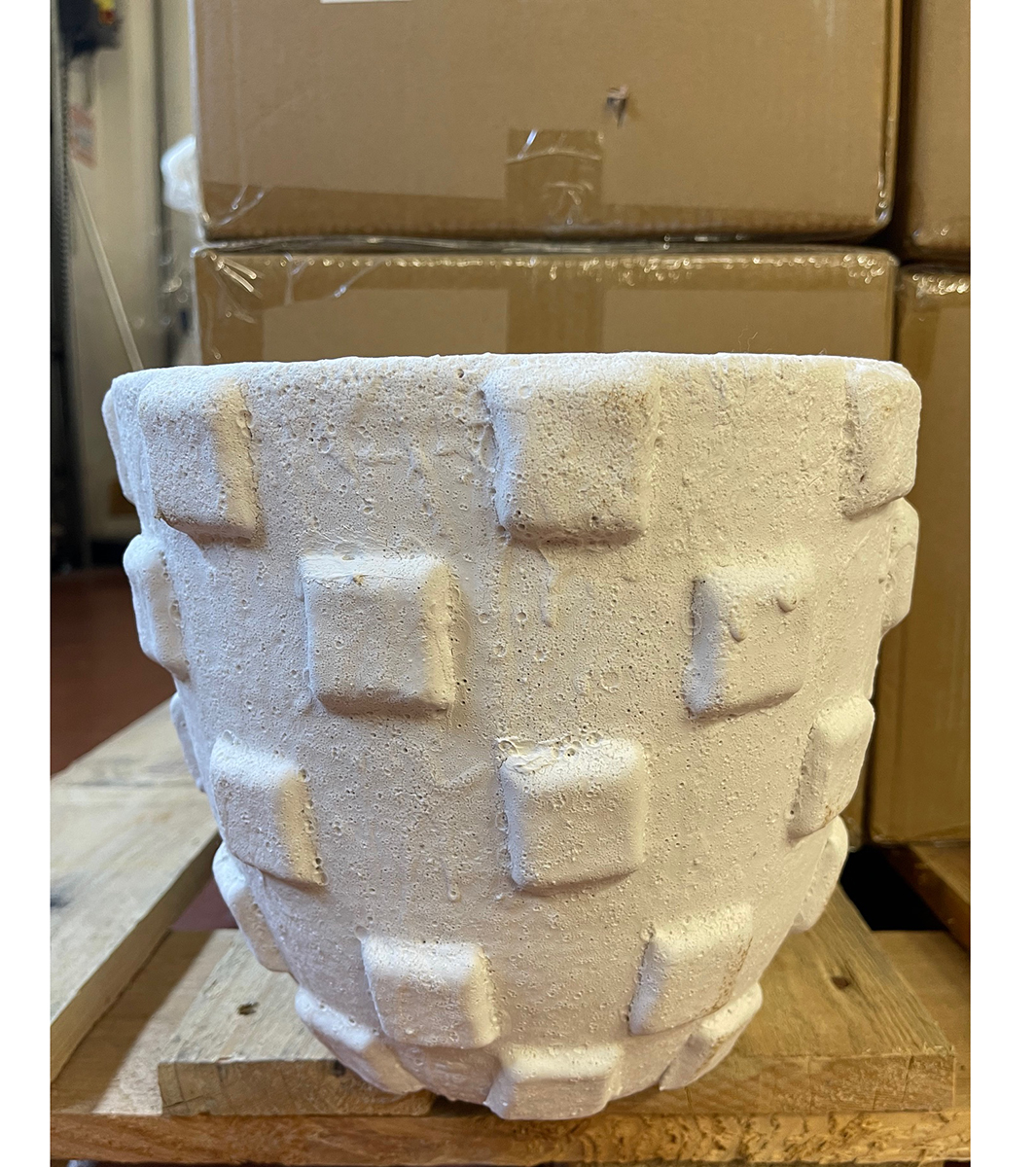 VASO TERRACOTTA D27 H24CM. BIANCO