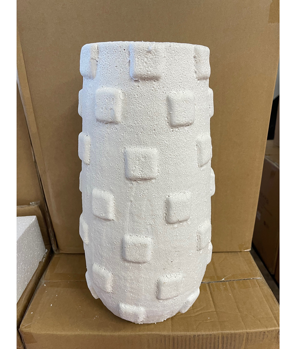 VASO TERRACOTTA D21 H41,5CM. BIANCO