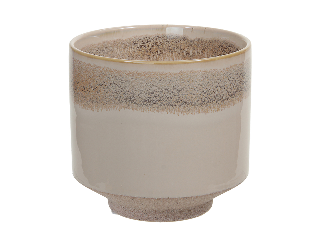 VASETTO D12 H11CM. BEIGE /ROSA