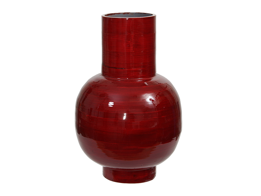 VASO BAMBOO D10 H30CM. ROSSO