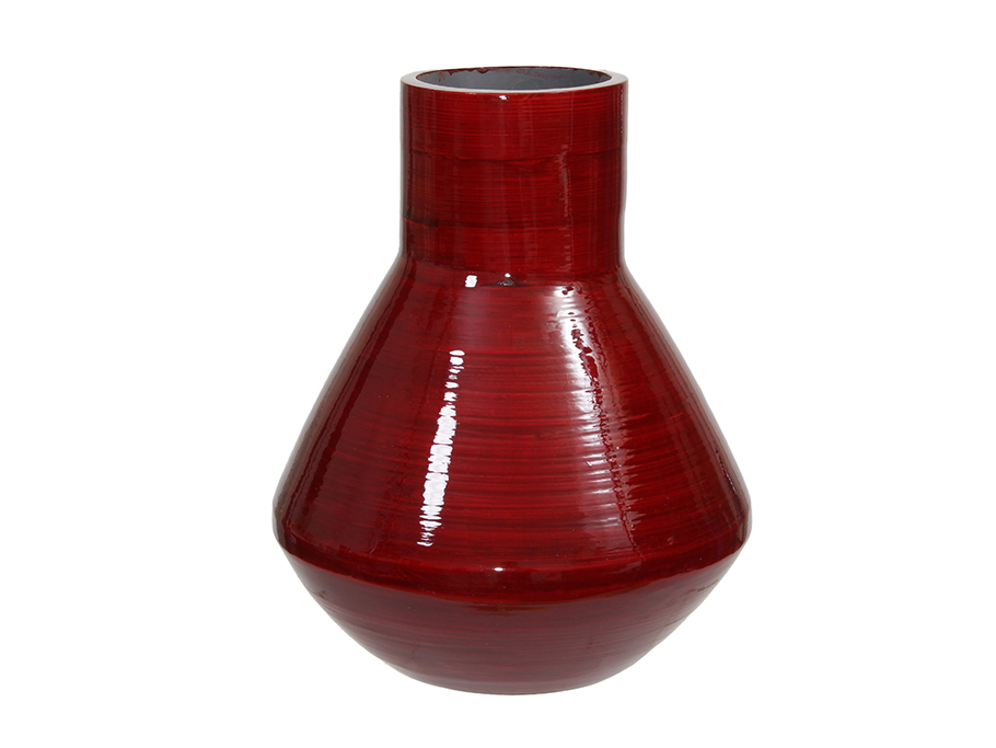 VASO BAMBOO D10 H27CM. ROSSO
