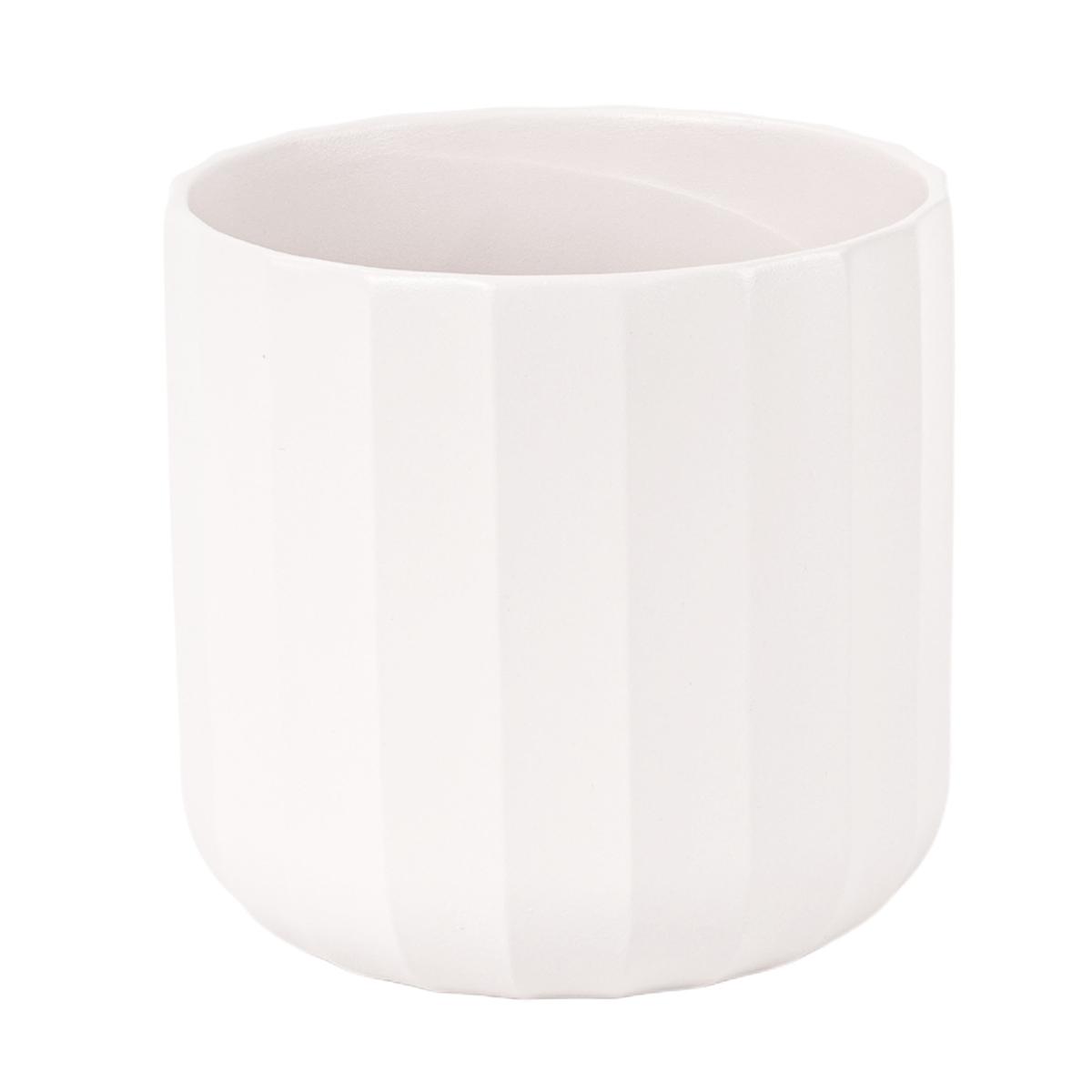 VASO SFACCETATO D18,5 H18CM. 6PZ. BIANCO