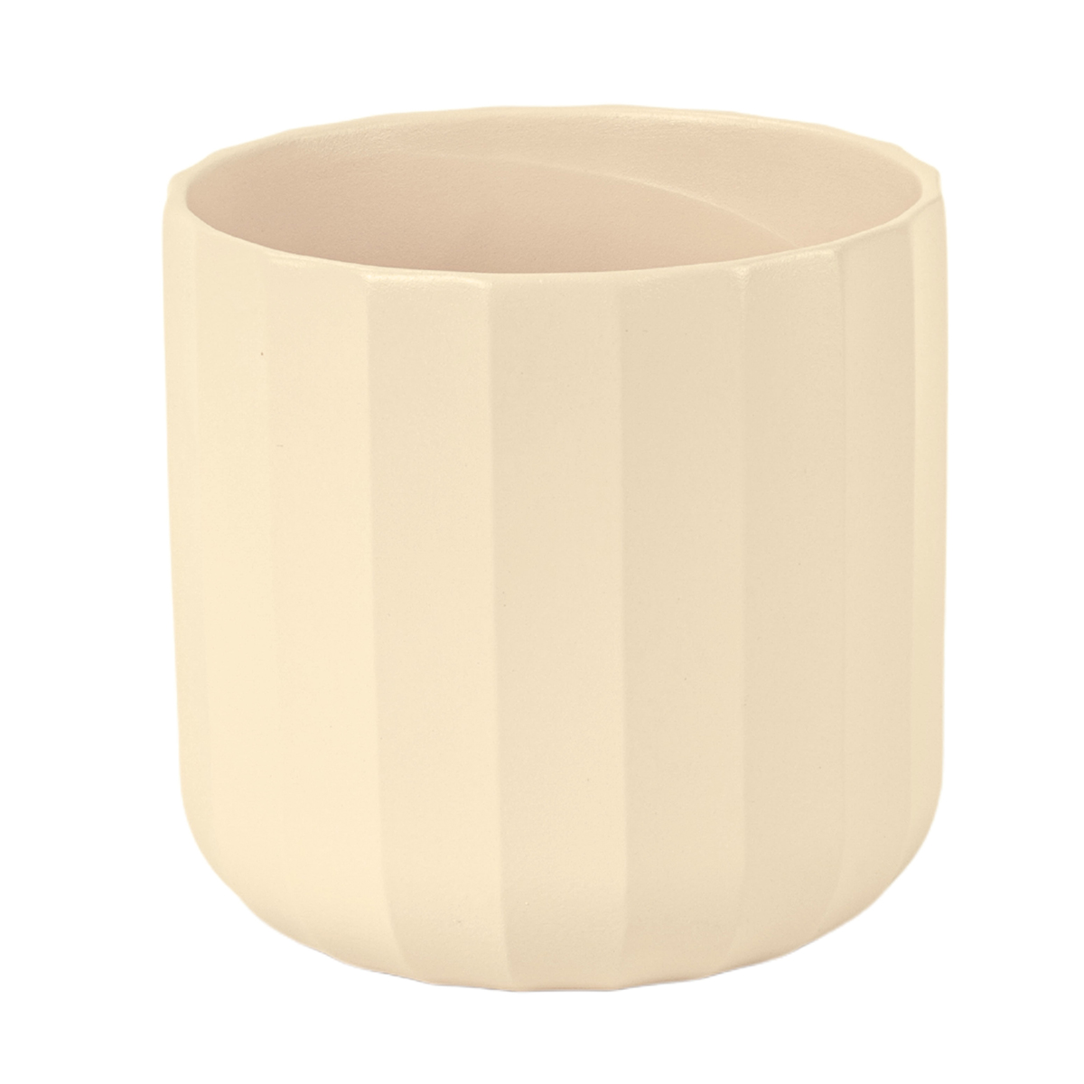 VASO SFACCETATO D18,5 H18CM. 6PZ. CREMA