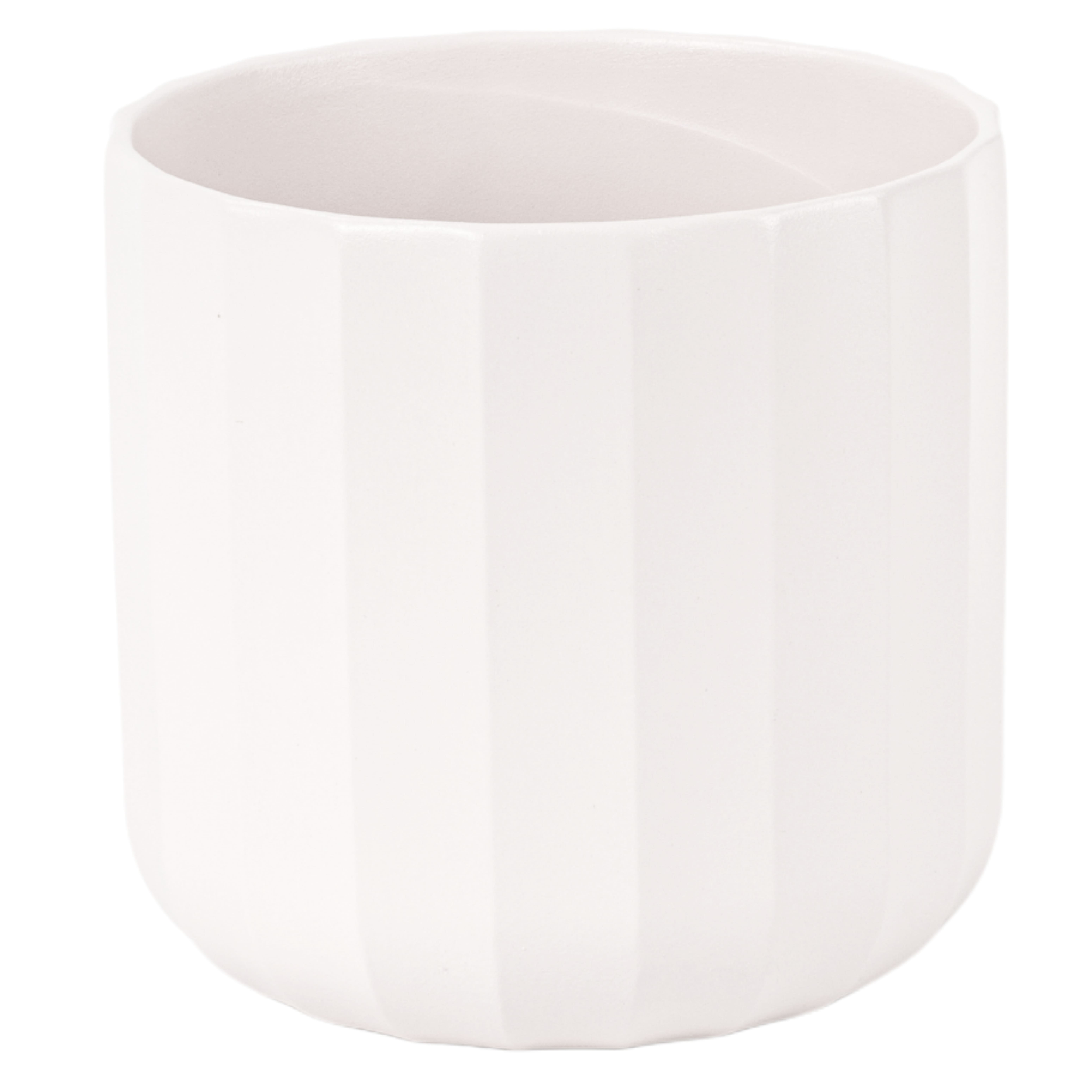 VASO SFACCETATO D20,5 H20,5CM. 4PZ. BIANCO