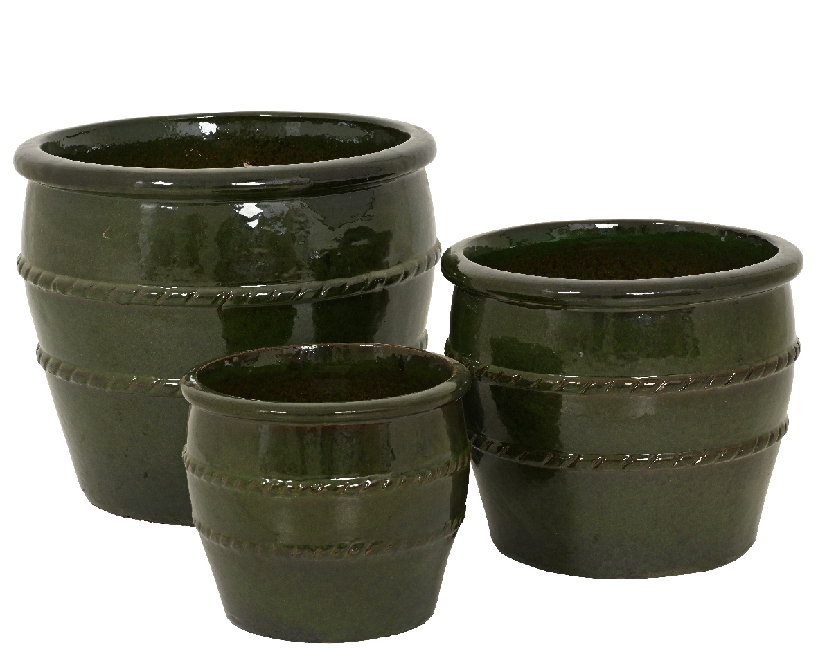 VASI TERRAC.S/3PZ. D28-37-47 24-31,5-40CM. OLIVA