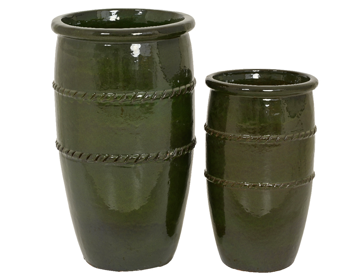 VASI ALTI TERRAC.S/2PZ. D35-45 H60,5-79CM. OLIVA