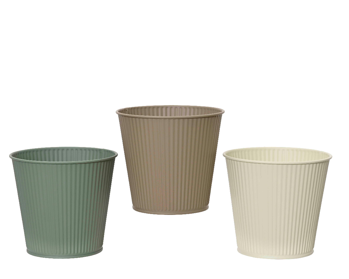 VASO LATTA D14 H12,6CM. 3PZ.COL. ASS.
