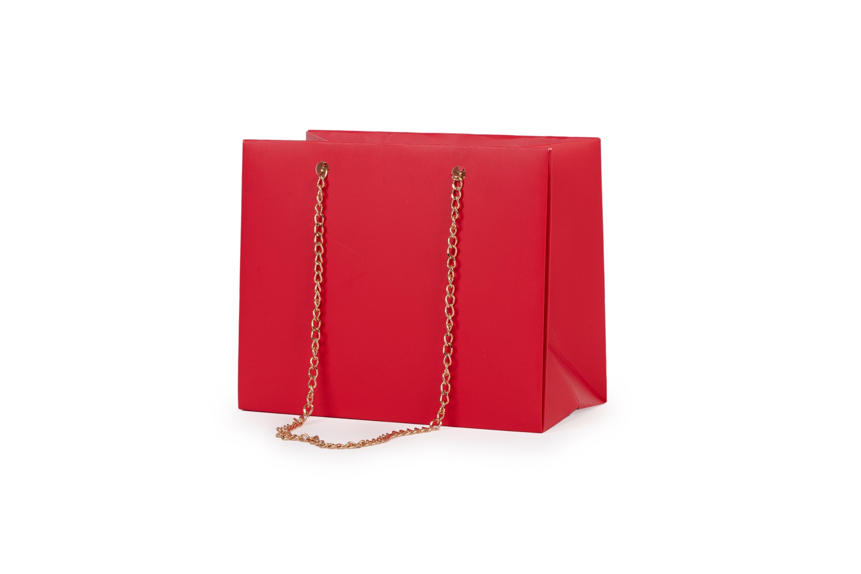BORSA C/CATENELLE 10PZ. 18X10 H15CM. ROSSO