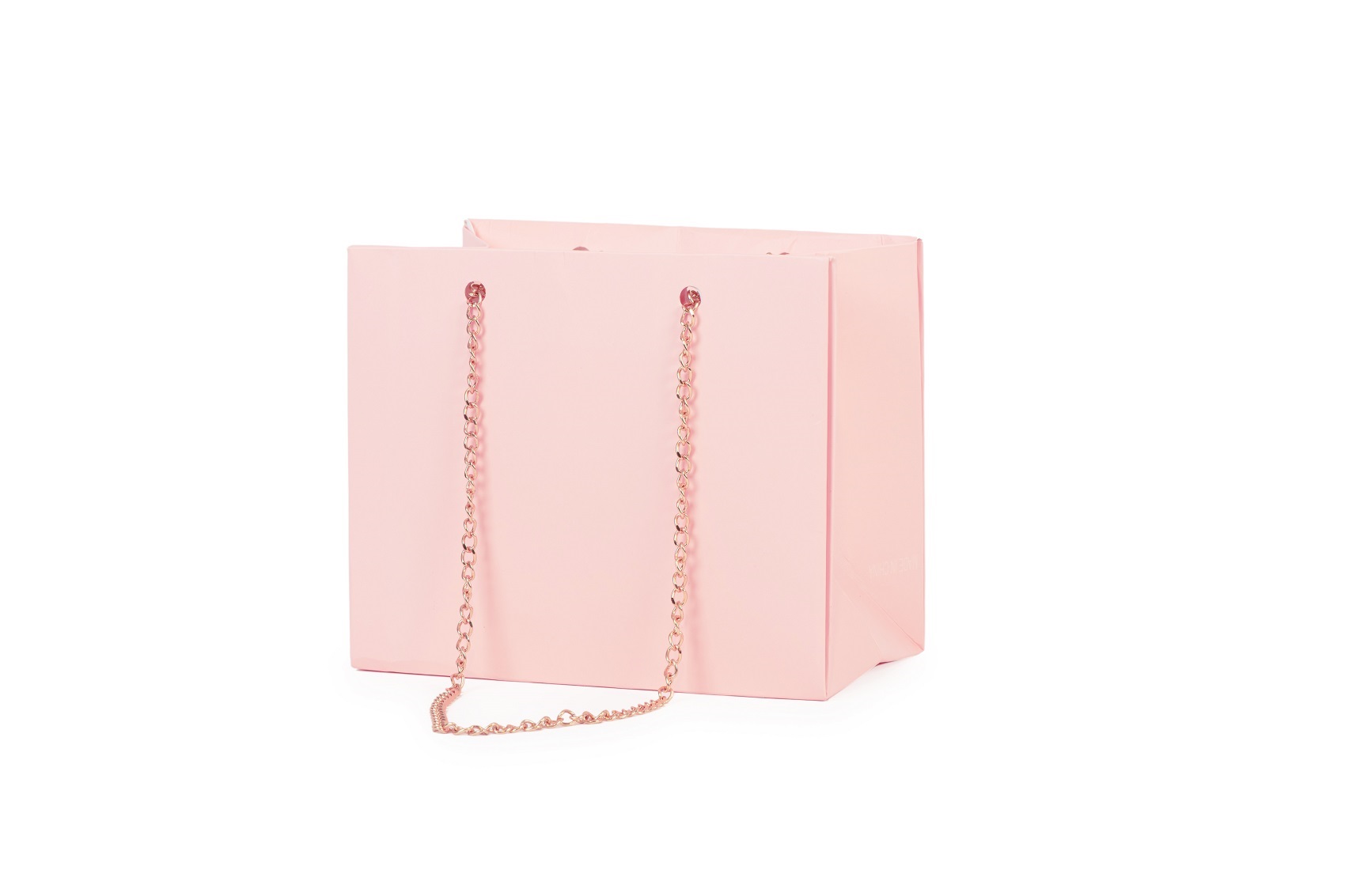 BORSA C/CATENELLE 10PZ. 18X10 H15CM. ROSA