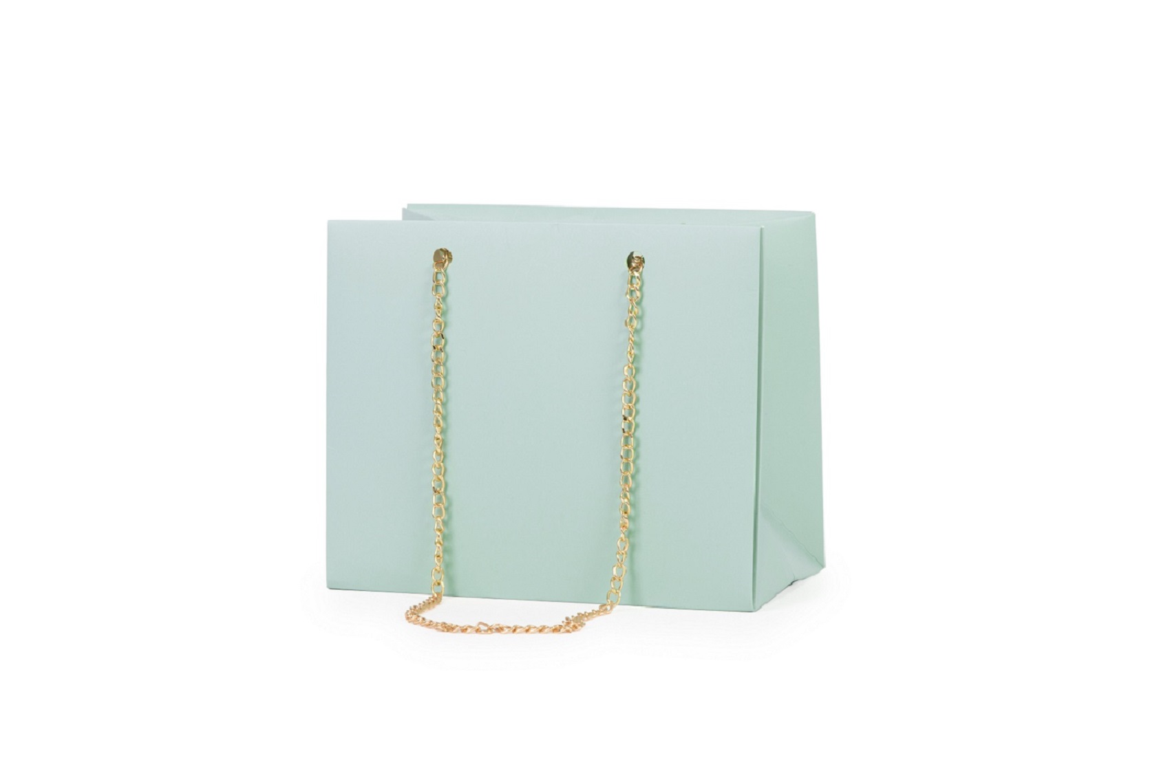 BORSA C/CATENELLE 10PZ. 18X10 H15CM. MENTA