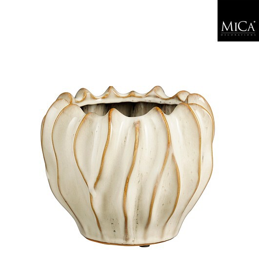 VASO THOM D21,5 H17CM. BEIGE