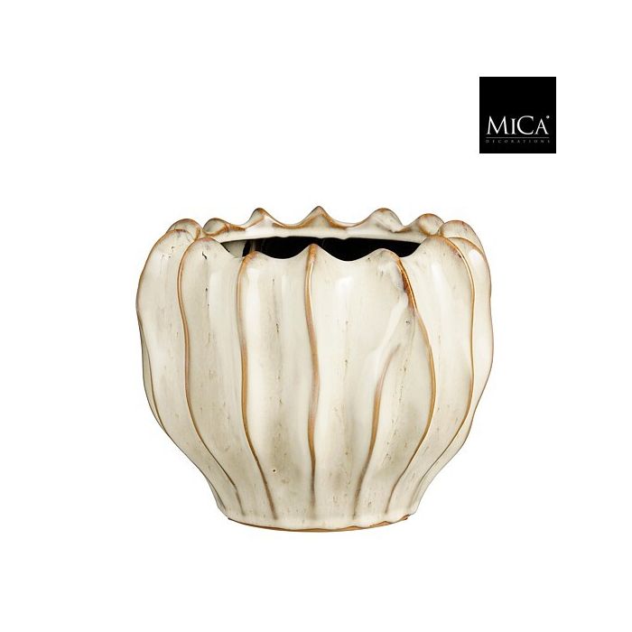 VASO THOM D23,5 H19CM. BEIGE