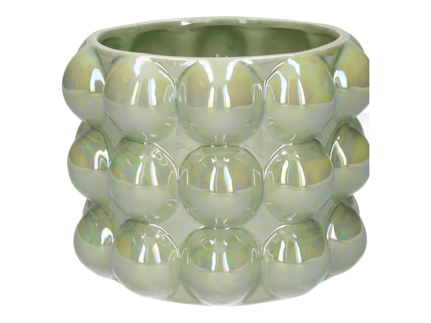 VASO BUBBLY D16 H12,5CM. OLIVA CH.