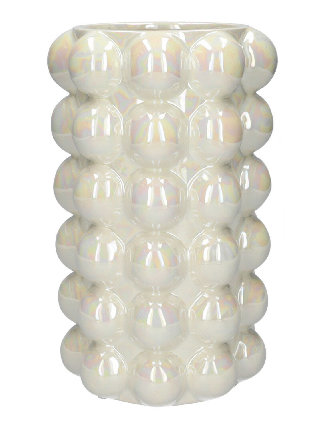 VASO BUBBLY D15 H24CM. SAND PERL.