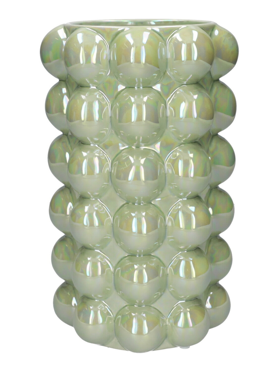 VASO BUBBLY D15 H24CM. OLIVA CH.
