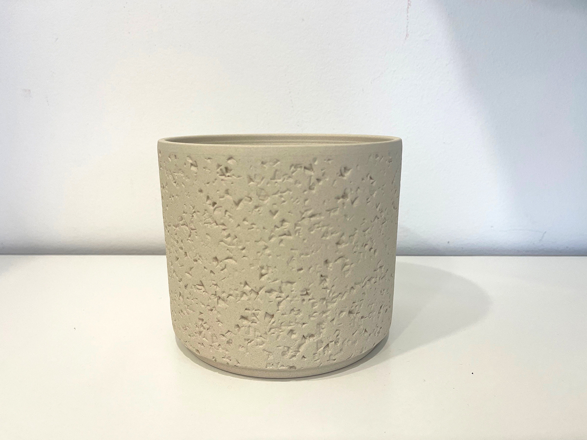 VASO PER PIANTE STONE D14CM. 6PZ. CREMA