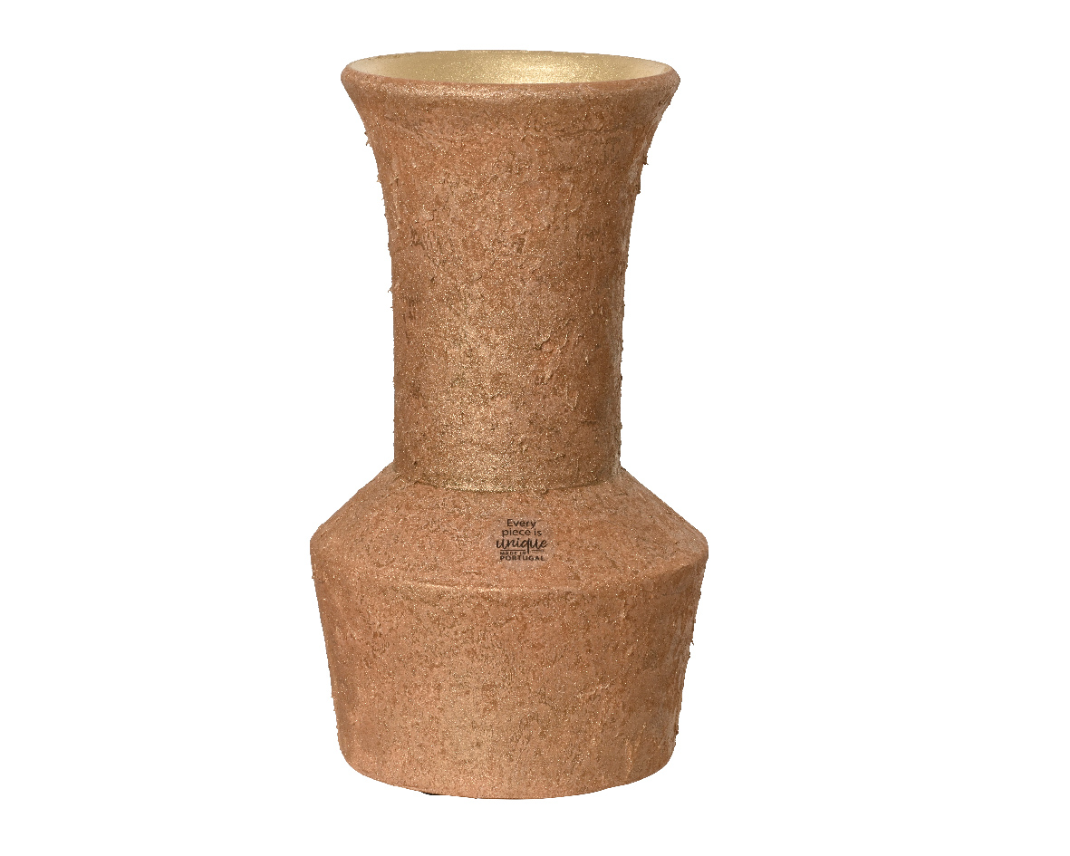 VASO TERRAC.INTERNO GLITT.GOLD D16 H30CM. RAME