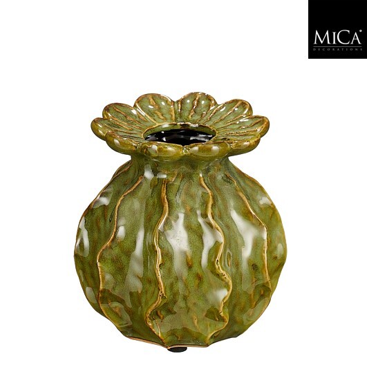VASO MARLY D12,5 H14CM. GREEN