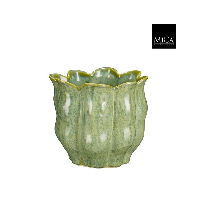 VASO LOLA D17 H15CM. VERDE CH.