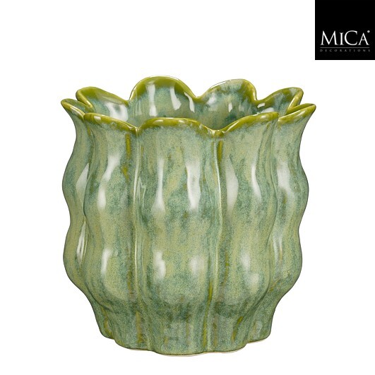 VASO LOLA D20 H19CM. VERDE CH.