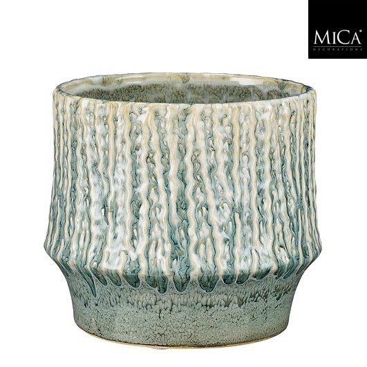 VASO LANNY D18 H16CM. VERDE SALVIA